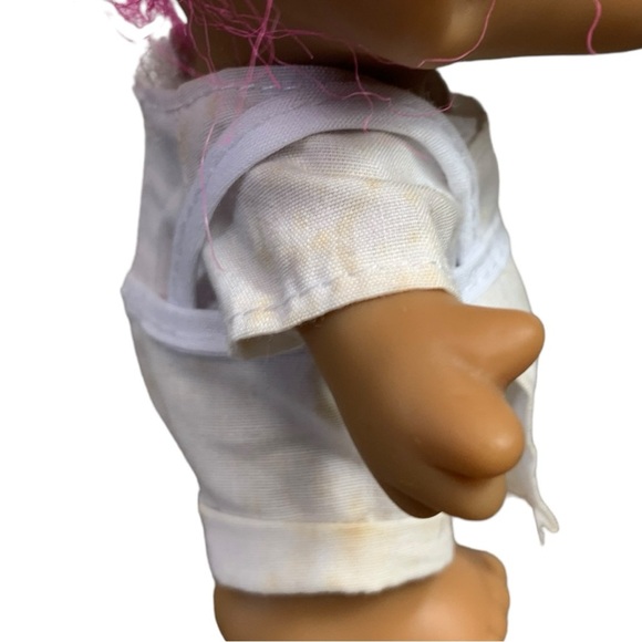 Vtg Ace Novelty Treasure  Troll Doll Pink Hair Chef Apron With Hat Wishstone 90s - Picture 6 of 12